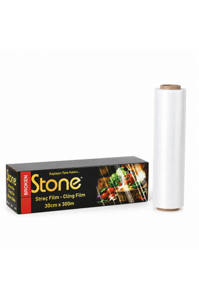PVC Gıda Streç Film 30 cm x 300 m 8 Mic Gıda Uyumlu 1 Adet