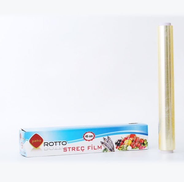 PVC Streç Film 45 cm x 150 m 8 Mic | Gıda Uyumlu 16 Adet