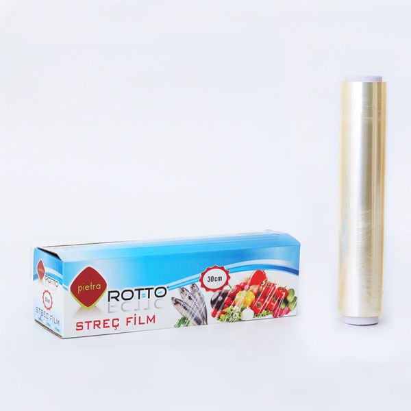 PVC Gıda Streç Film 30 cm x 150 m 8 Mic | Gıda Uyumlu 20 Adet