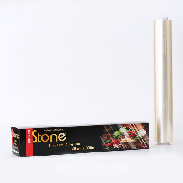 PVC Streç Film 45 cm x 300 m 8 Mic | Gıda Uyumlu Kutulu Ambalaj 16 Adet
