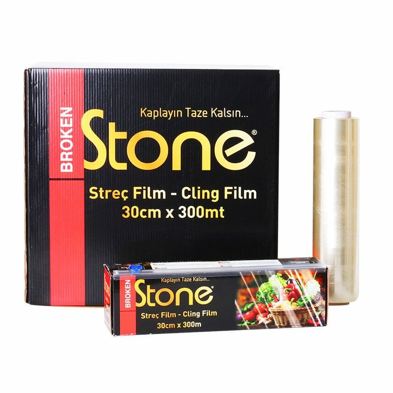 PVC Gıda Streç Film 30 cm x 300 m 9 Mic | Gıda Uyumlu Ambalaj 16 Adet