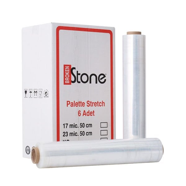 Palet Streç Film 17 Mic 300 mt | 50 cm Sanayi Tipi – 6 Adet
