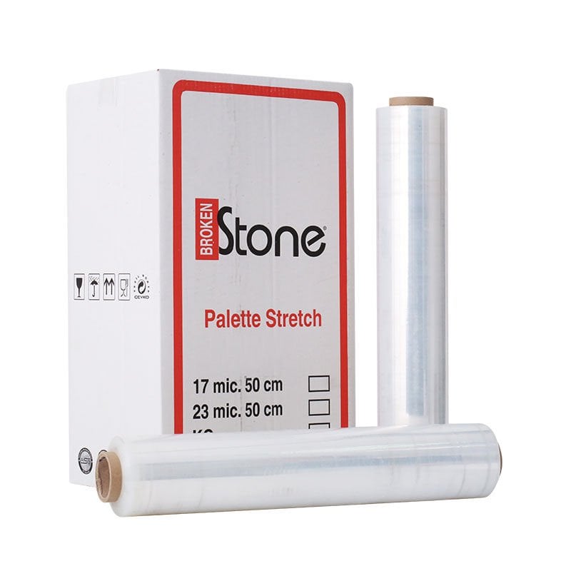 Palet Streç Film 23 Mic 300 mt | 50 cm Sanayi Tipi – 4 Adet