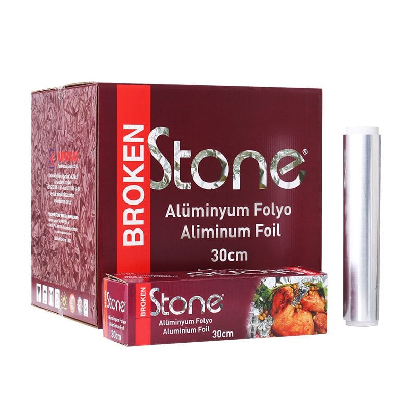 Alüminyum Folyo 30 cm x 1000 gr | 14 Mic Dayanıklı Gıda Uyumlu Folyo (16 Adet)
