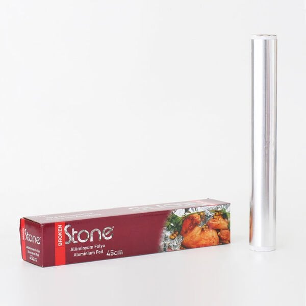 Alüminyum Folyo 45 cm x 800 gr | Dayanıklı Gıda Uyumlu Folyo (16 Adet)