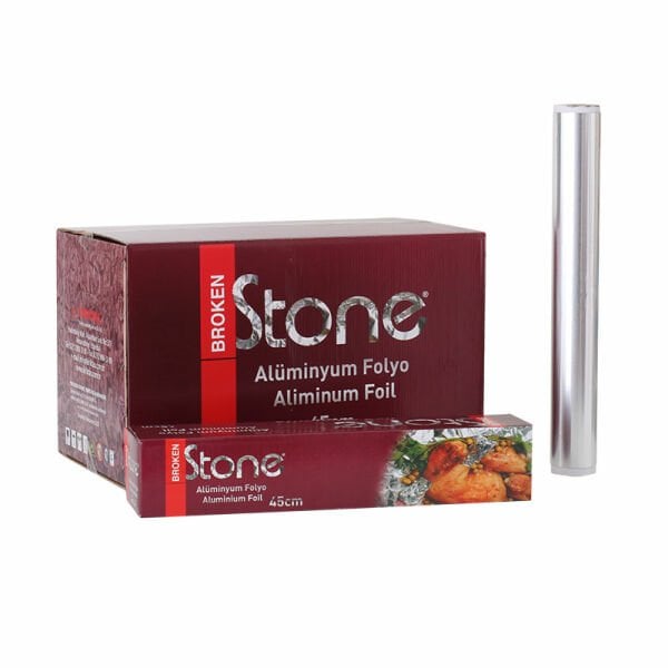 Alüminyum Folyo 45 cm x 800 gr | Dayanıklı Gıda Uyumlu Folyo (16 Adet)