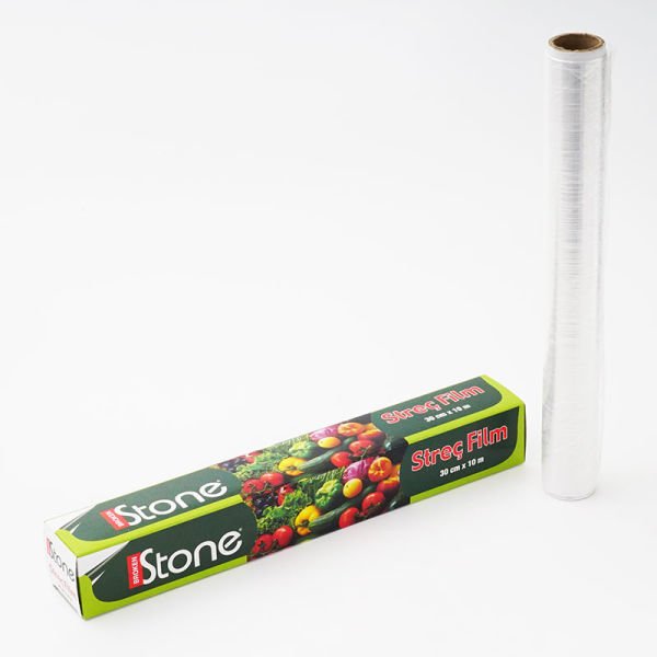 PVC Streç Film 30 cm x 10 m | 8 Mic Gıda Uyumlu – 48 Adet