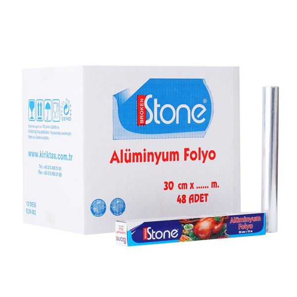 Alüminyum Folyo 30 cm x 10 m | Mutfakta Kolay Kullanım – 48’li Koli