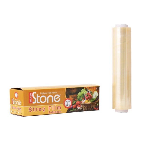 PVC Gıda Streç Film 30 cm x 300 m | 8 Mic Kutulu Streç Film – 16’lı Koli