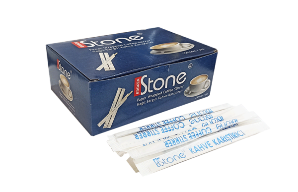 Broken Stone Tahta Karıştırıcı Tek Kağıtlı 5mm (250 Ad x 24 Pk)
