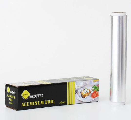 Alüminyum Folyo 30 cm x 50 m | 12 Mic Kutulu Gıda Uyumlu – 1 Adet