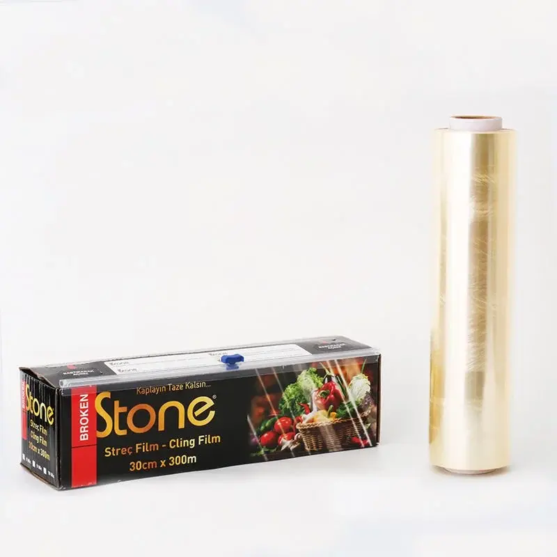 PVC Gıda Streç Film 30 cm x 300 m 8 Mic Gıda Uyumlu 1 Adet