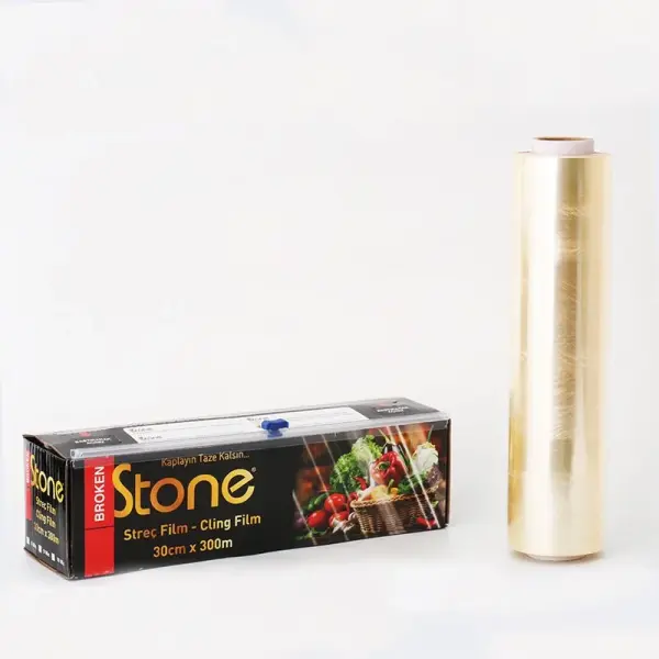 PVC Gıda Streç Film 30 cm x 300 m 8 Mic Gıda Uyumlu 1 Adet