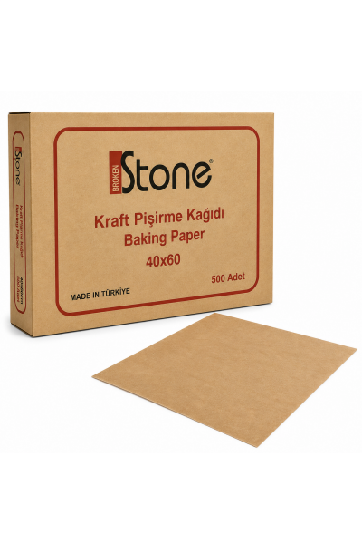 Kraft Pişirme Kağıdı 40 x 60 cm Kesilmiş 500 Yaprak Profesyonel Mutfak Kullanımı
