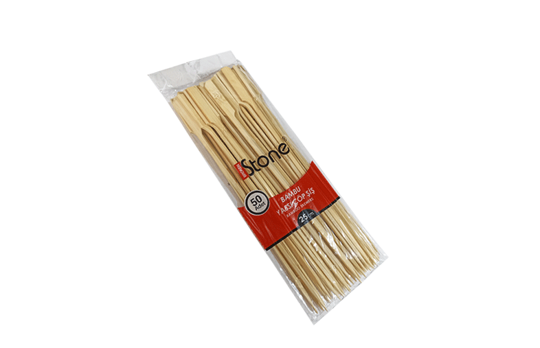 Yassı Tahta Şiş 25cm (1 Koli / 50Ad x 100Pk)